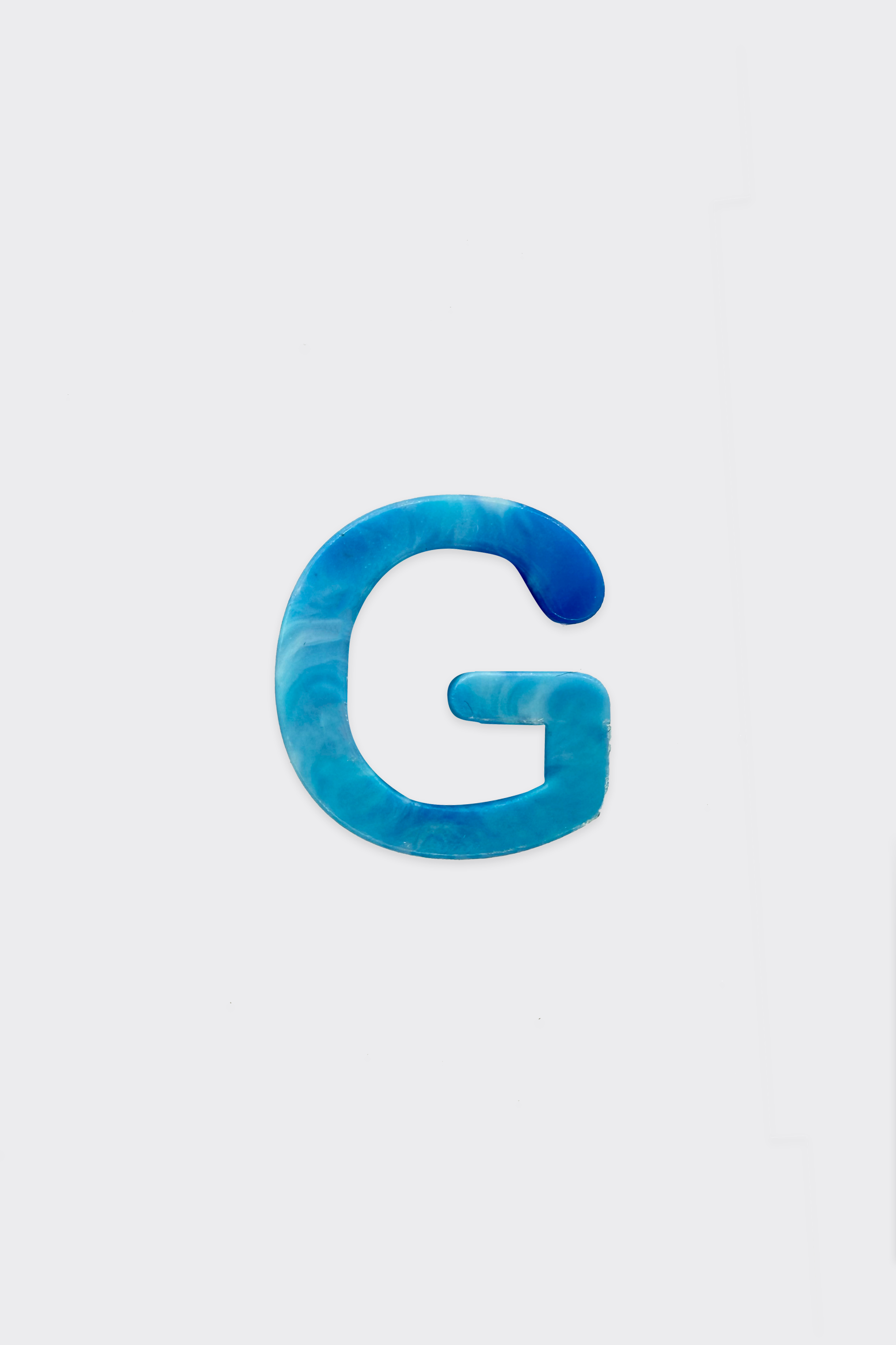 Blue Plastic Letters