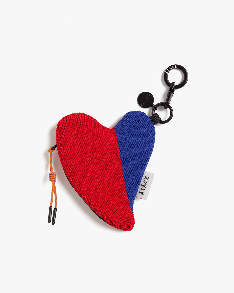 Heart Knitted Pouch — Poppy