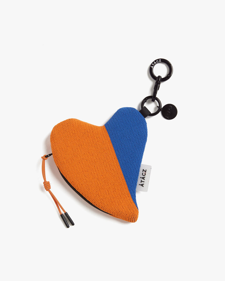 Heart Knitted Pouch — Orange