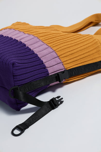 Mega Voyage Tote Bag Purple &amp; Mustard Stripes