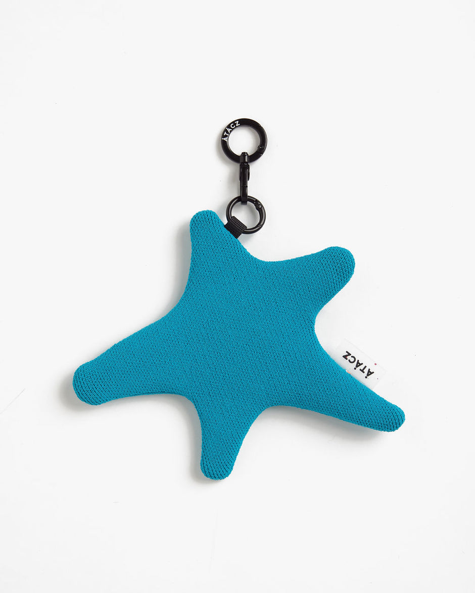 Star Knitted Pouch — Turquoise