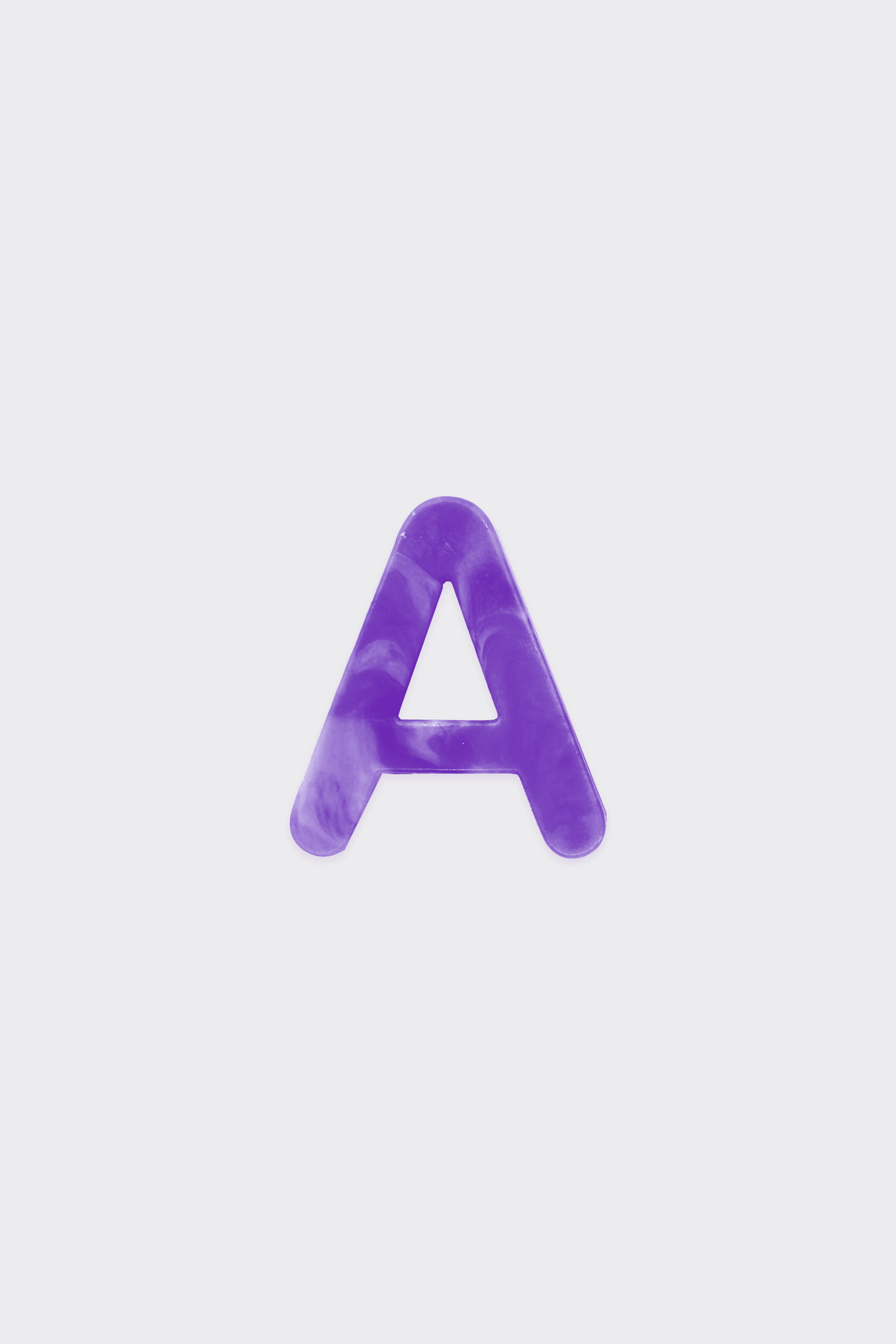Purple Plastic Letters