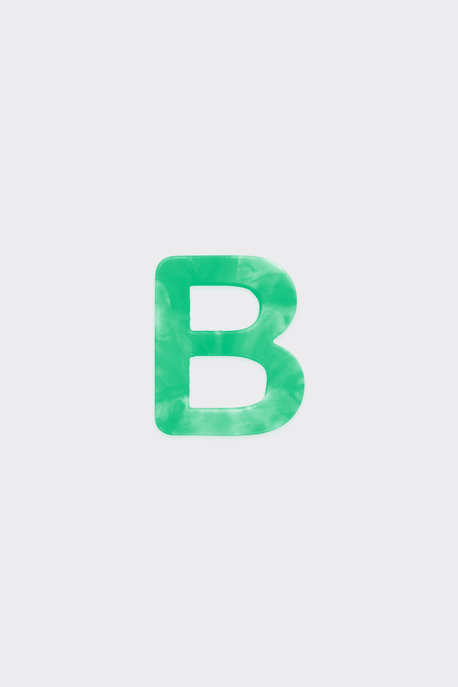 Green Plastic Letters — B