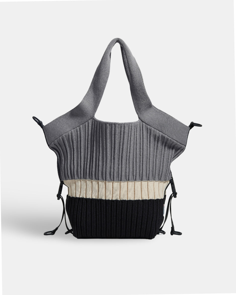 Mega Voyage Tote Bag — Grey Stripes