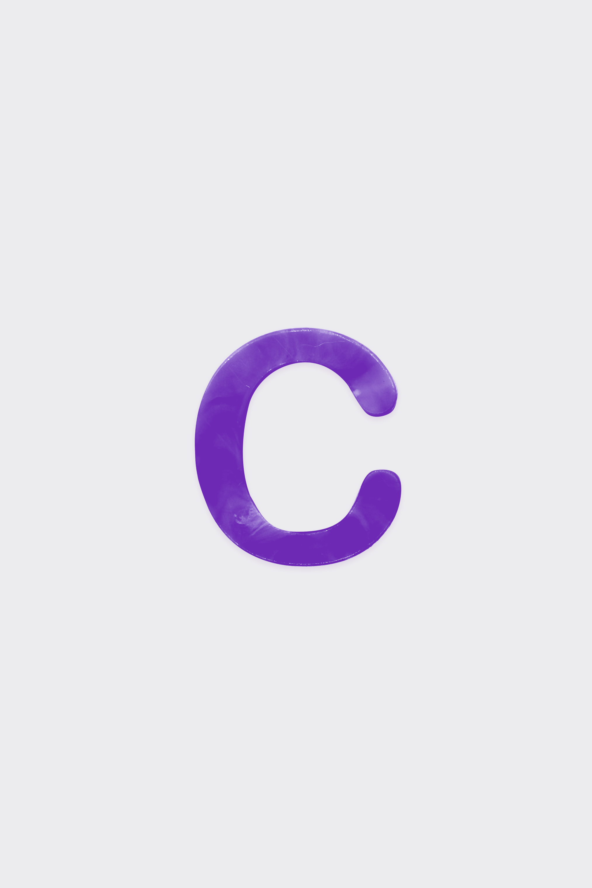 Purple Plastic Letters