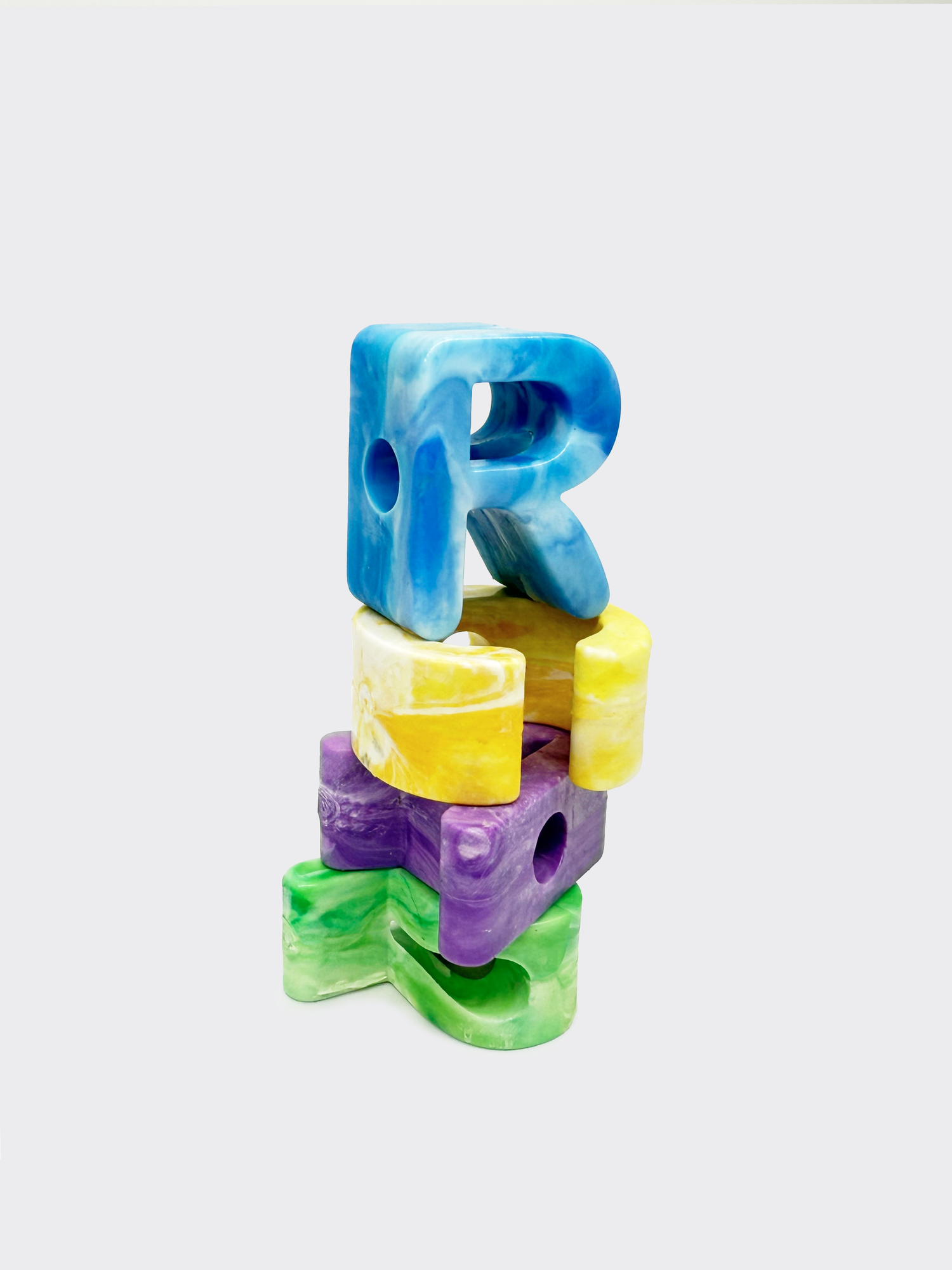 Blue Plastic Letters