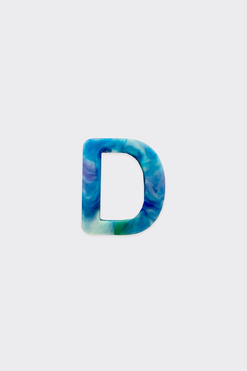Blue Plastic Letters — D