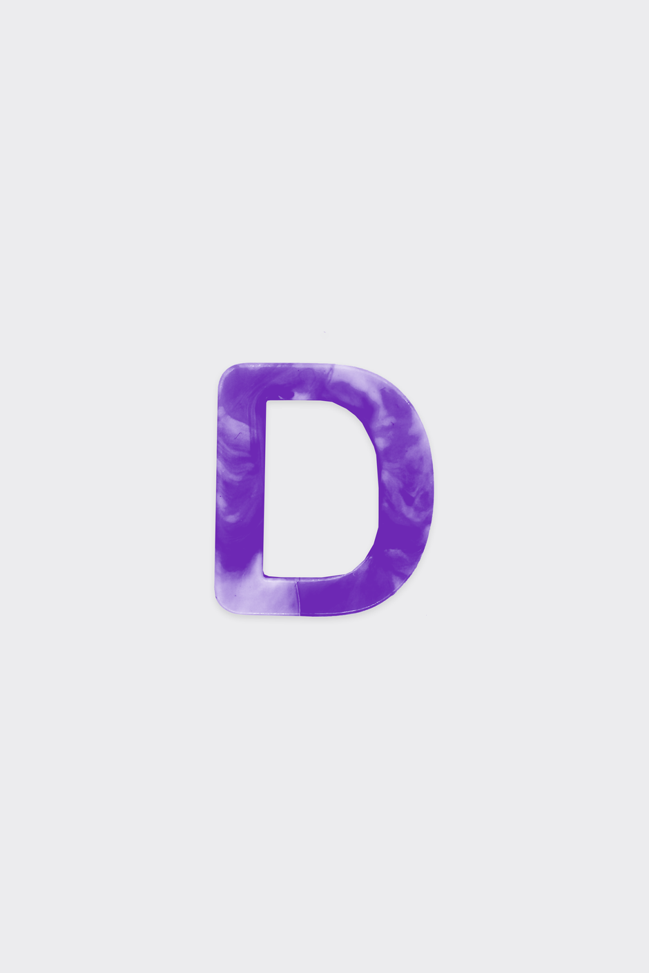 Purple Plastic Letters — D