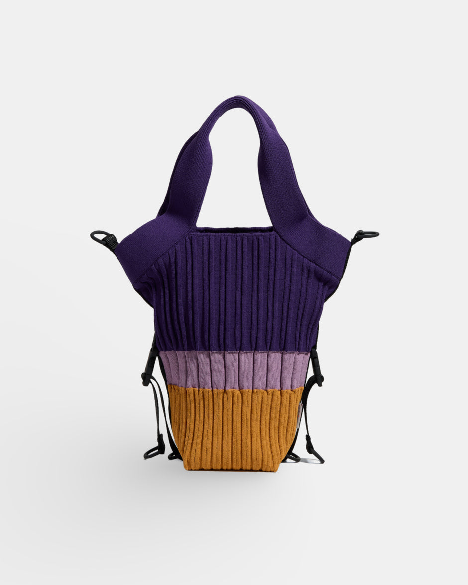 Voyage Tote Bag — Dark Purple Stripes