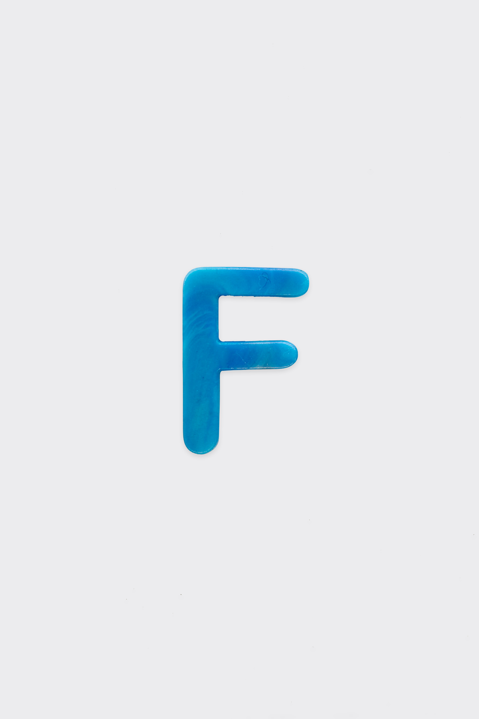 Blue Plastic Letters — F