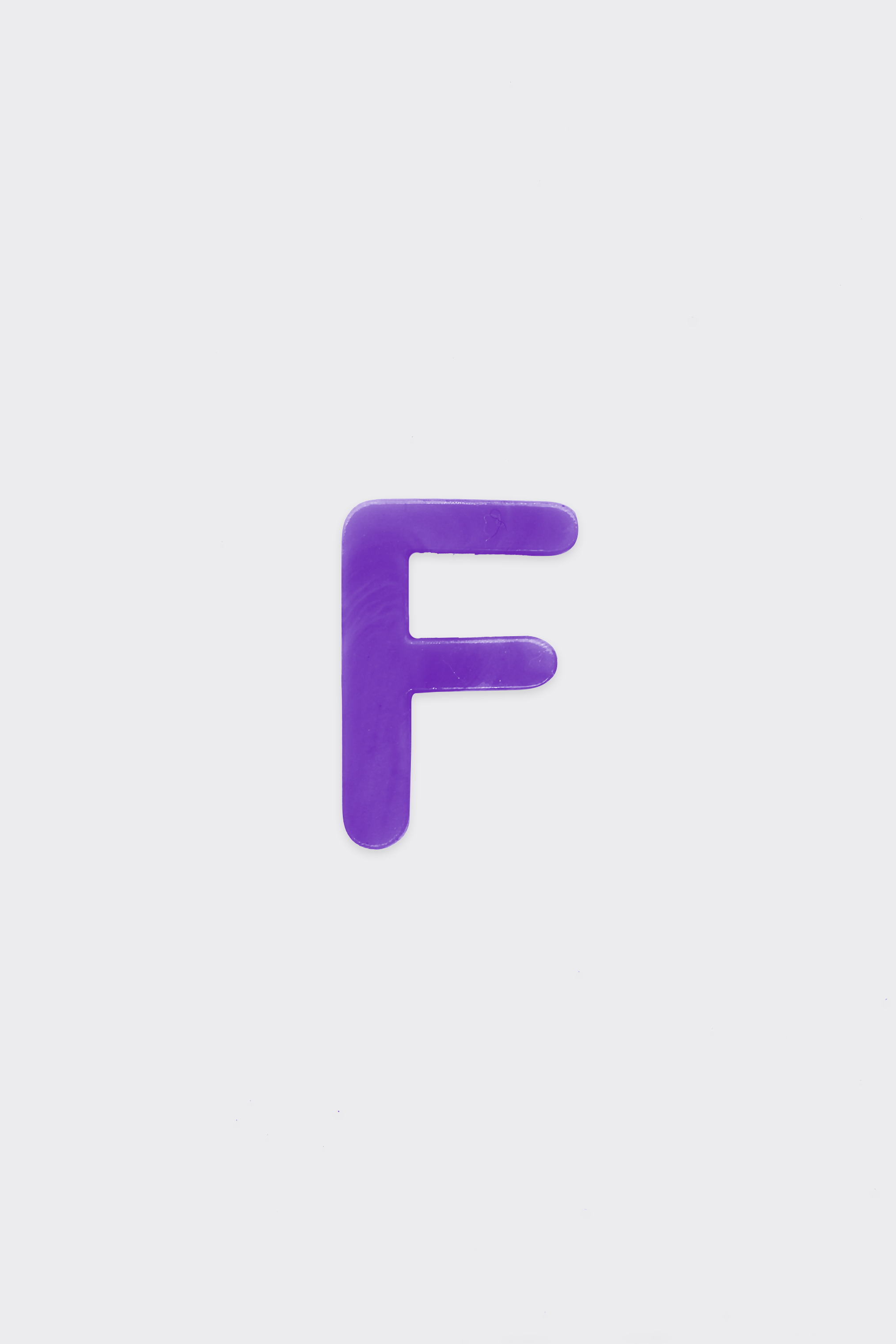 Purple Plastic Letters