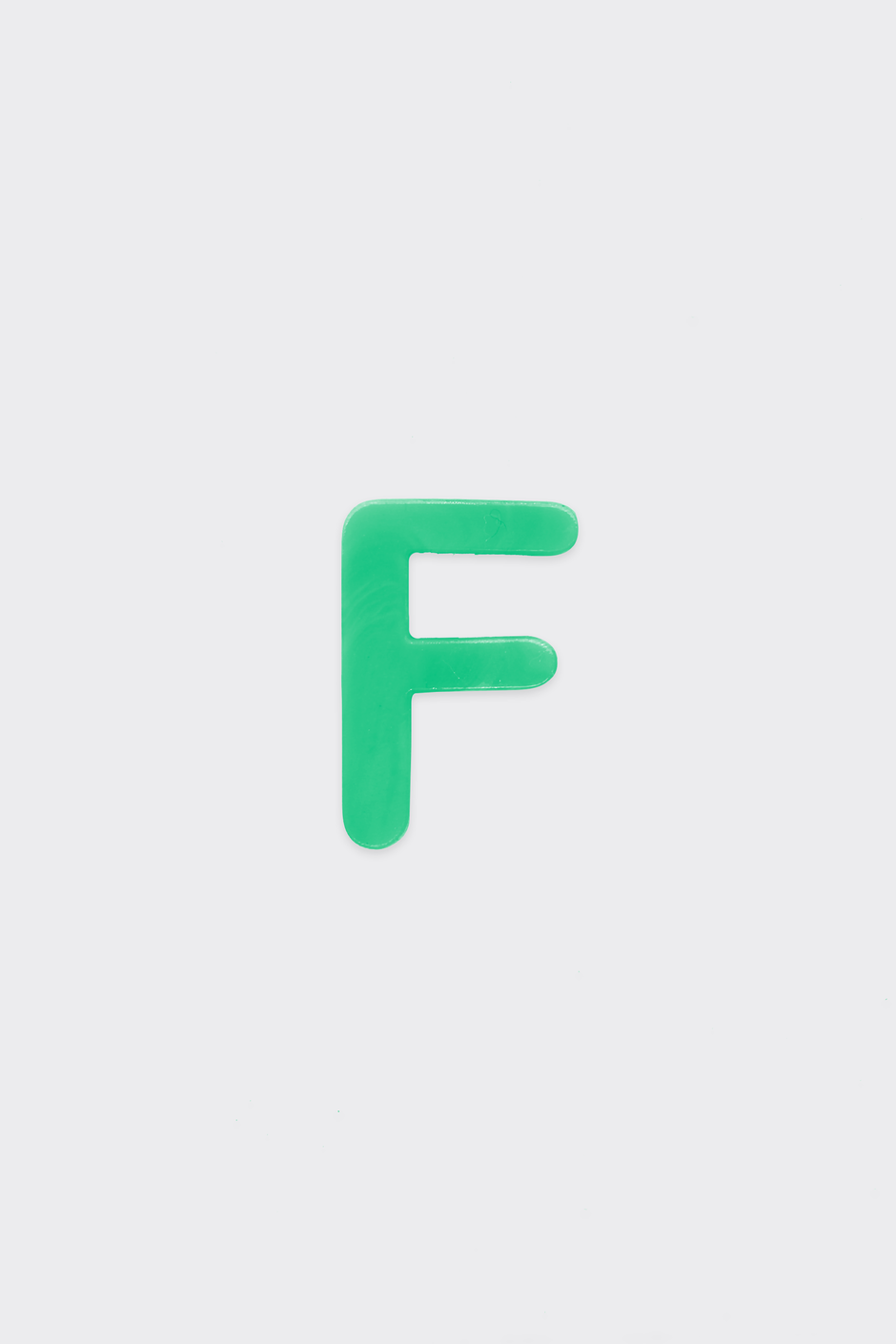 Green Plastic Letters — F
