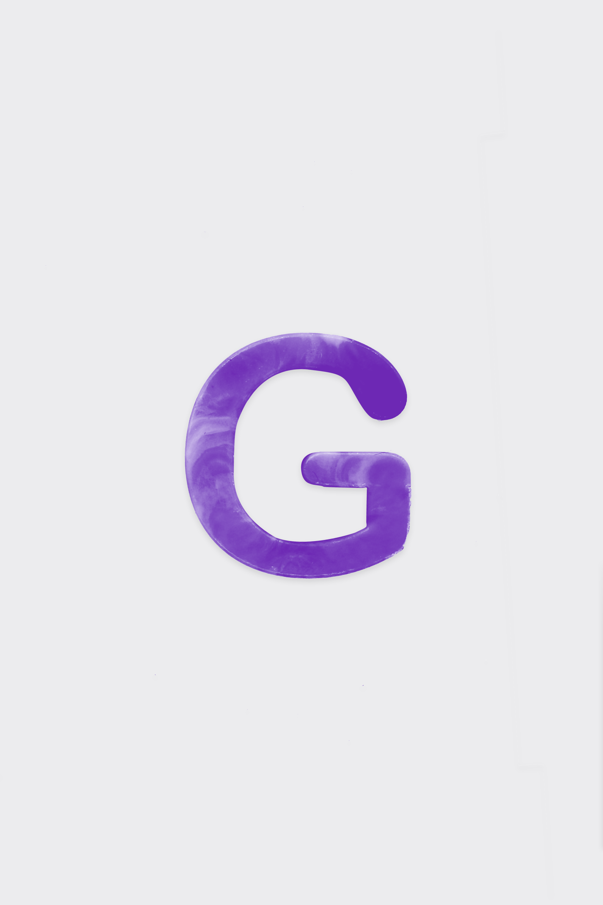 Purple Plastic Letters