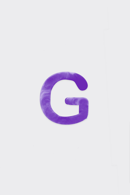 Purple Plastic Letters