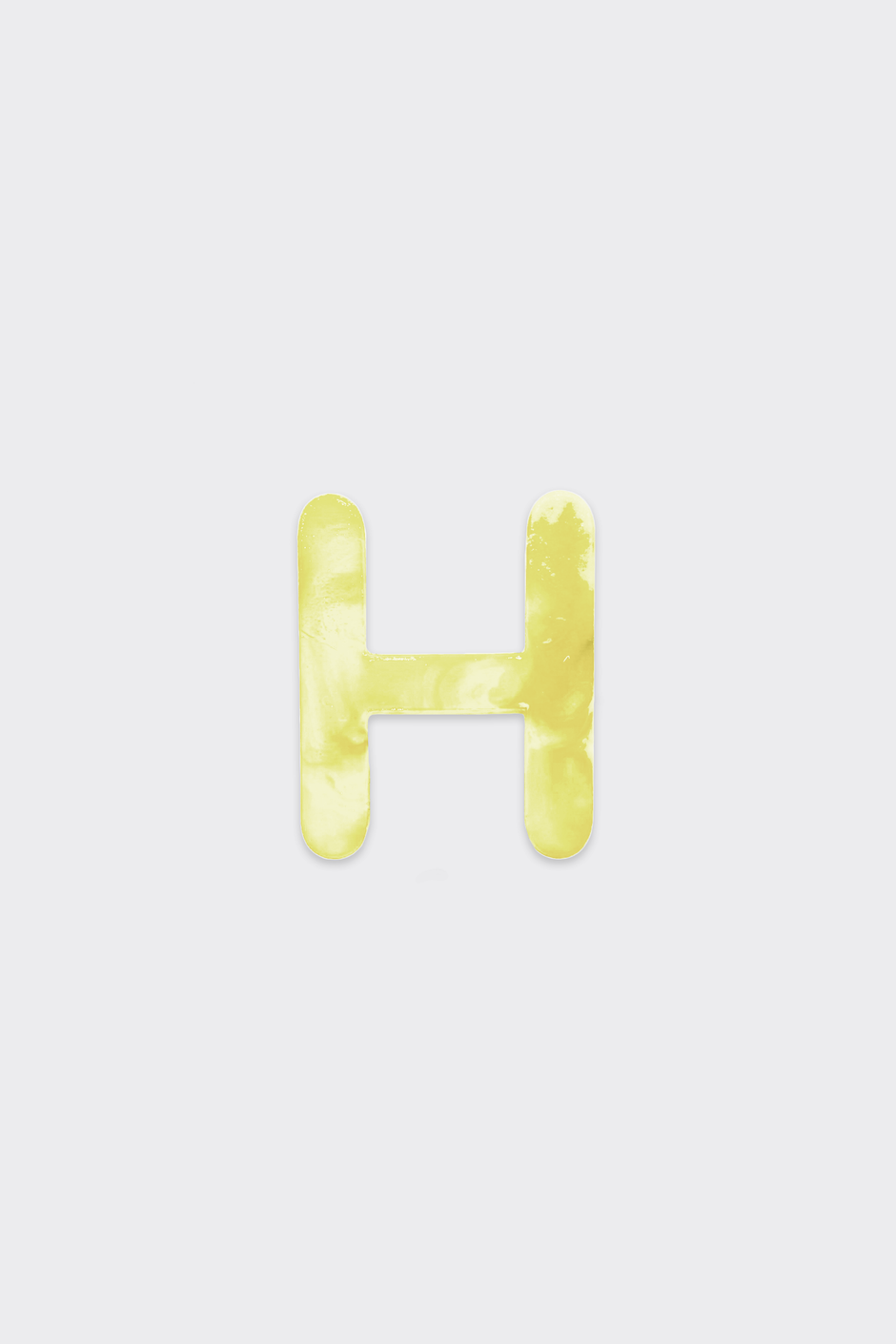 Yellow Plastic Letters — H