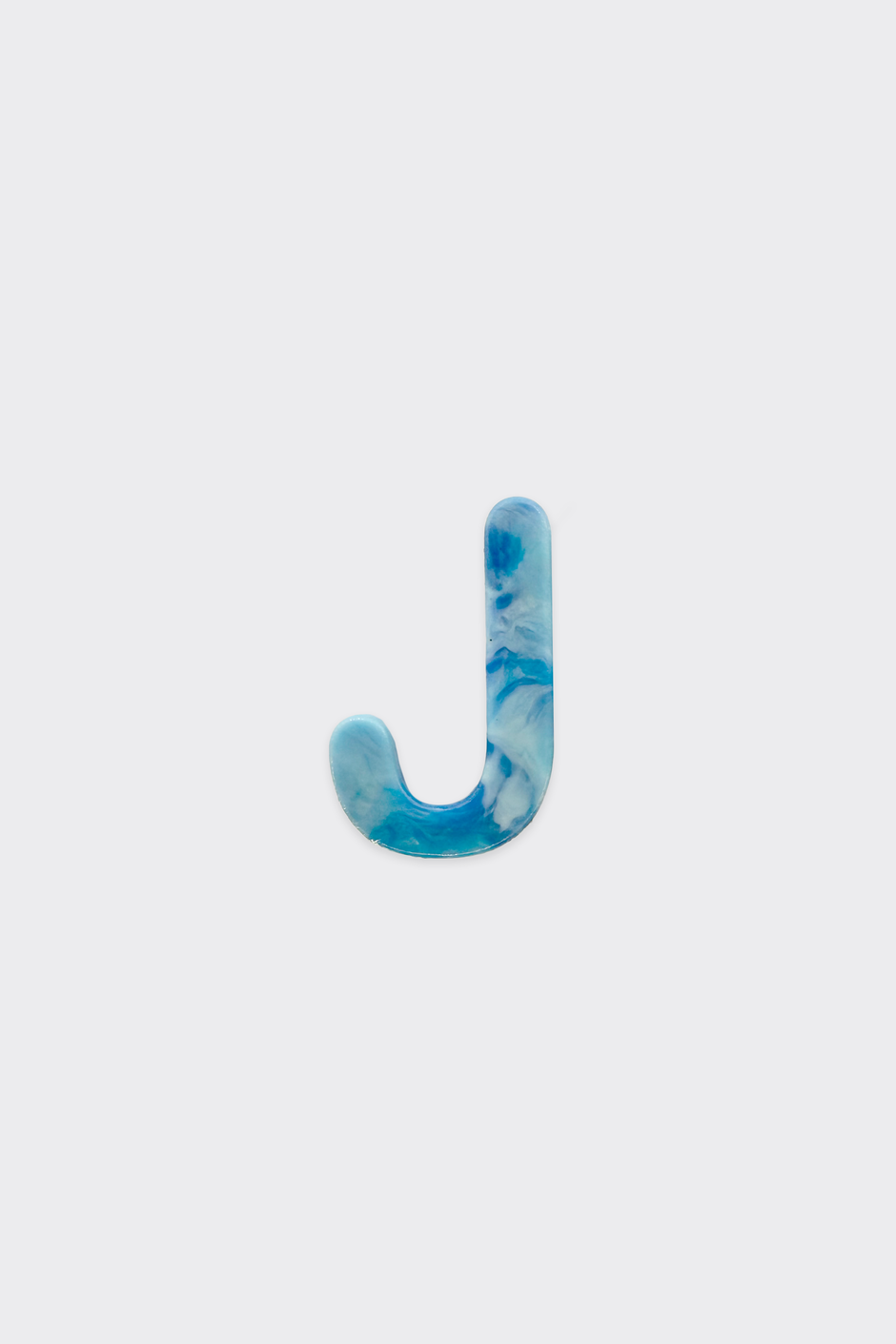 Blue Plastic Letters — J