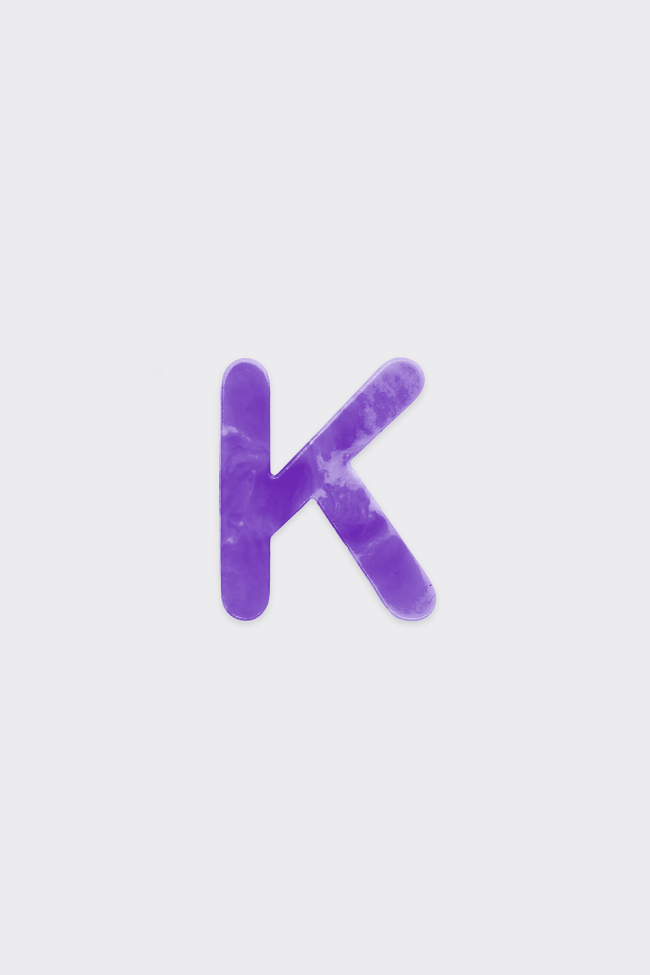 Purple Plastic Letters — K