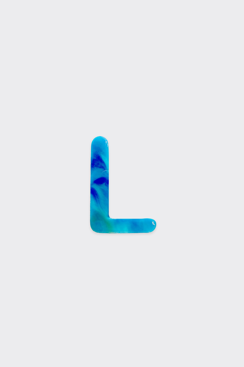 Blue Plastic Letters — L