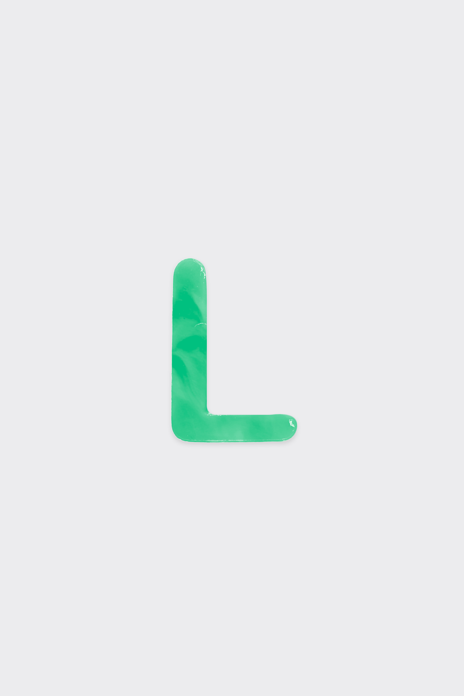 Green Plastic Letters — L