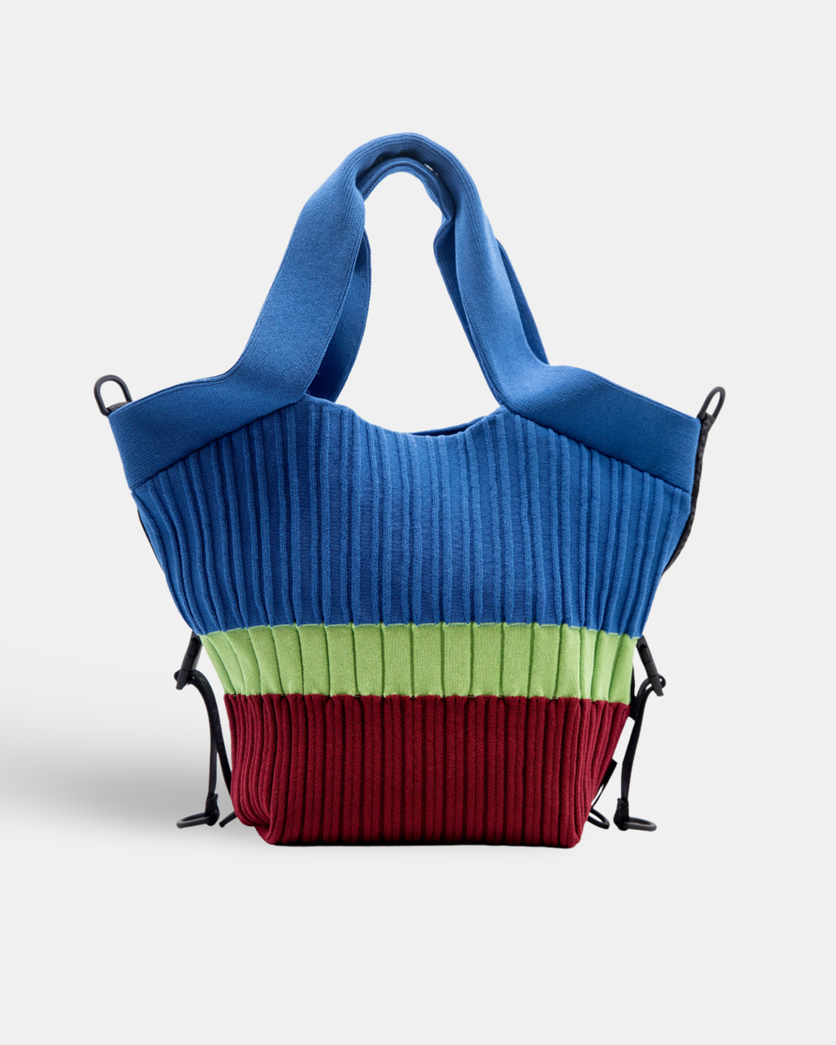 Mega Voyage Tote Bag — Lake Blue Stripes