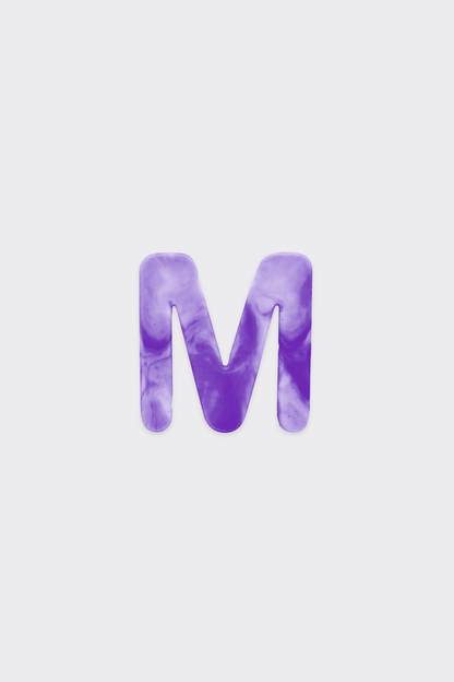 Purple Plastic Letters