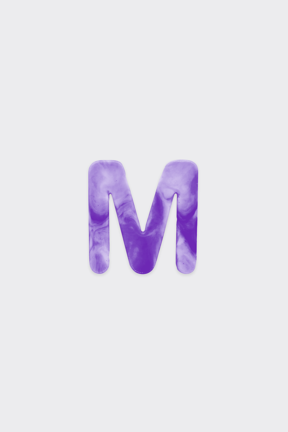 Purple Plastic Letters — M