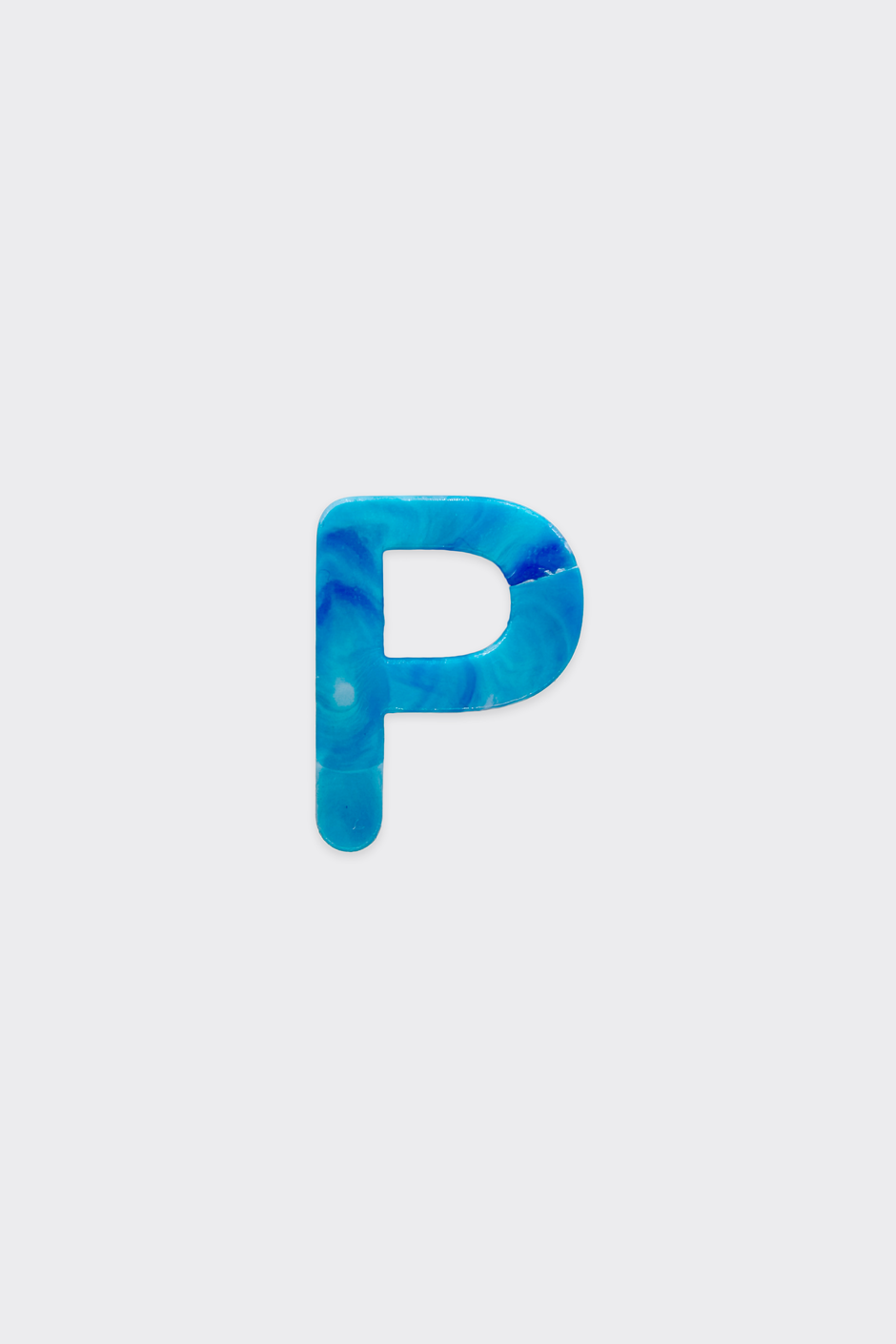 Blue Plastic Letters — P