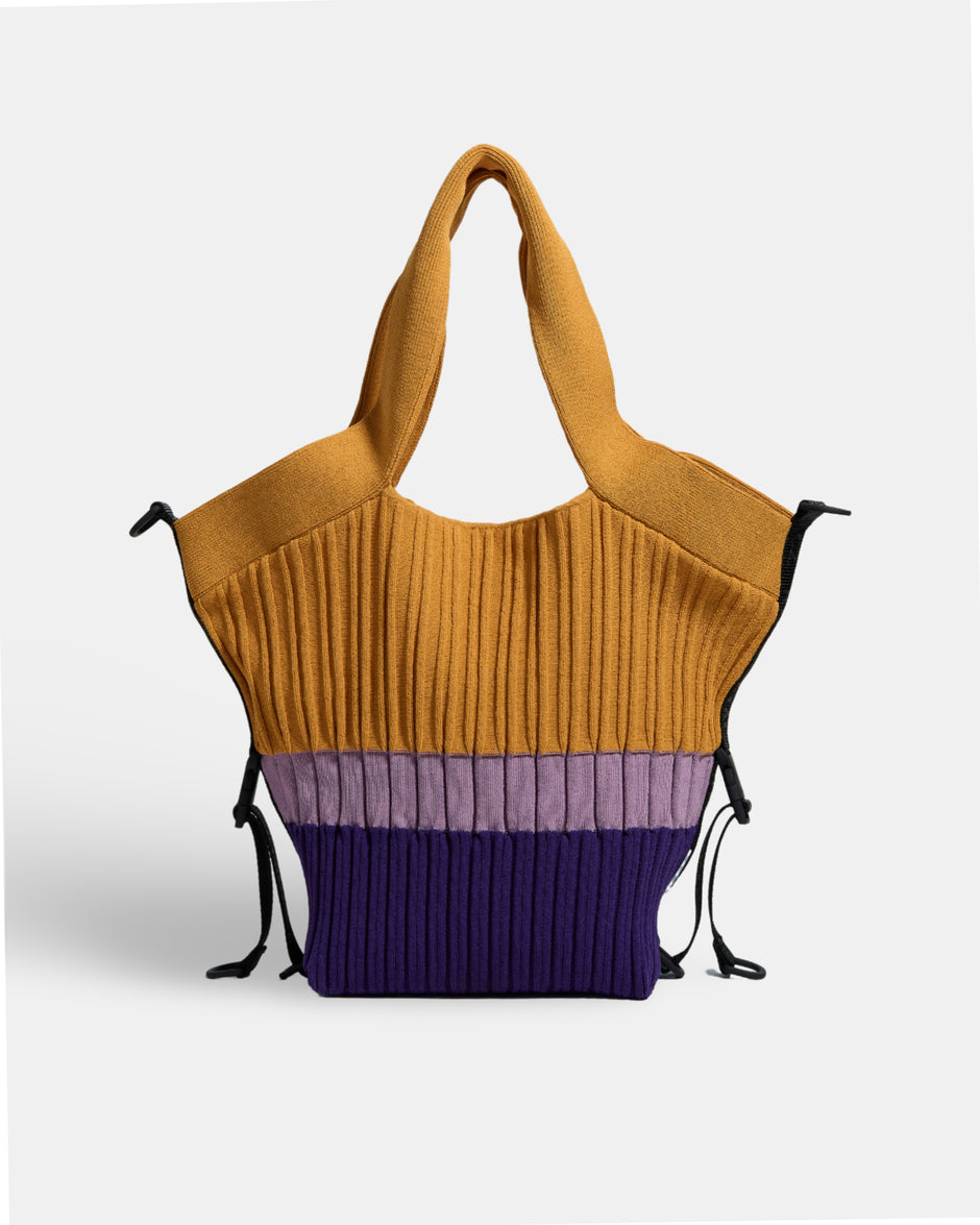 Mega Voyage Tote Bag — Mustard Stripes