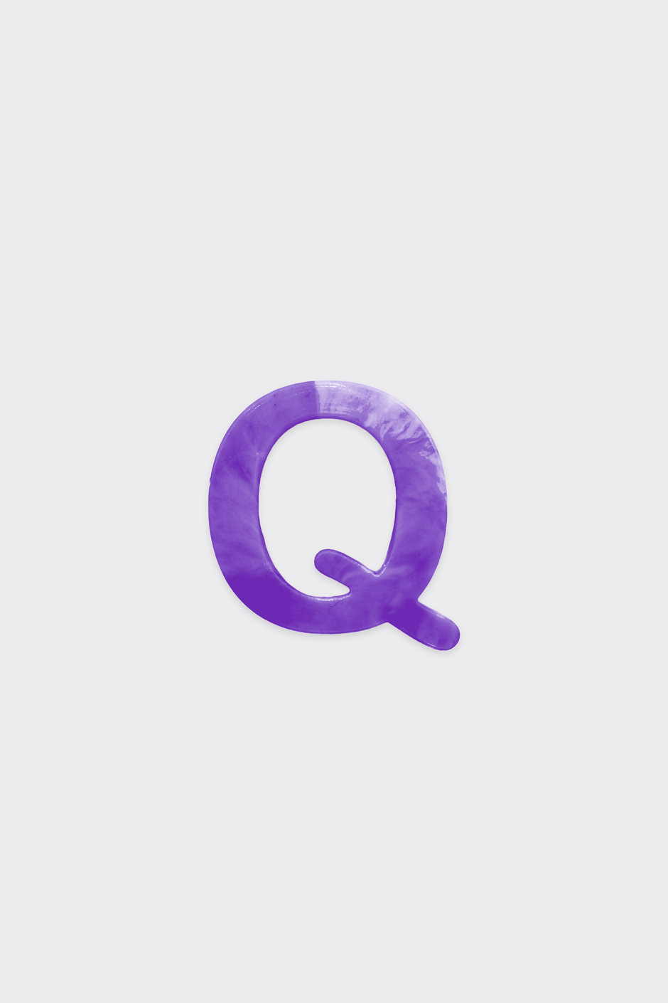 Purple Plastic Letters — Q