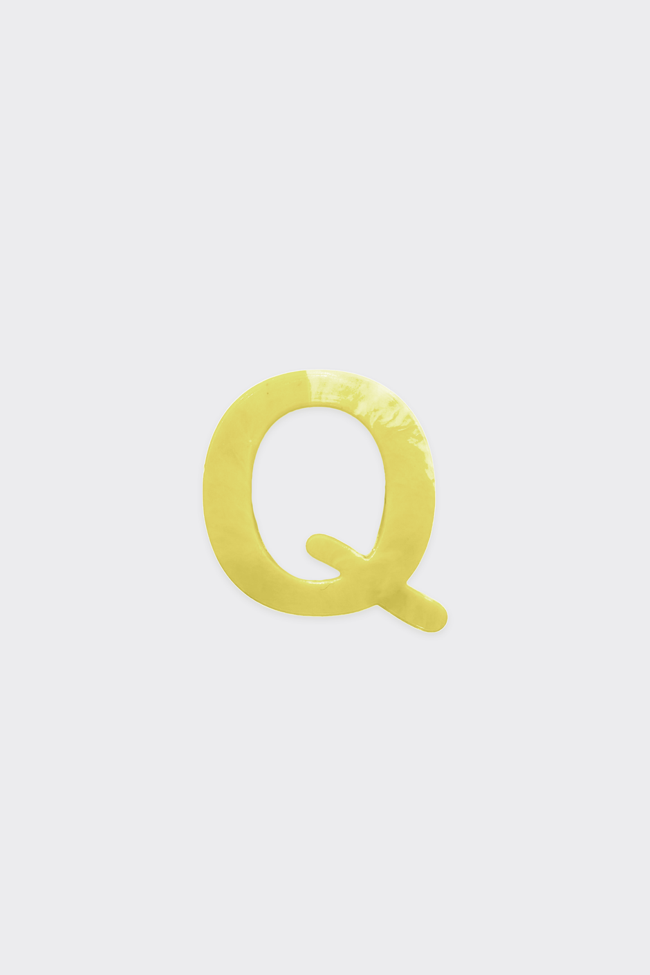 Yellow Plastic Letters — Q
