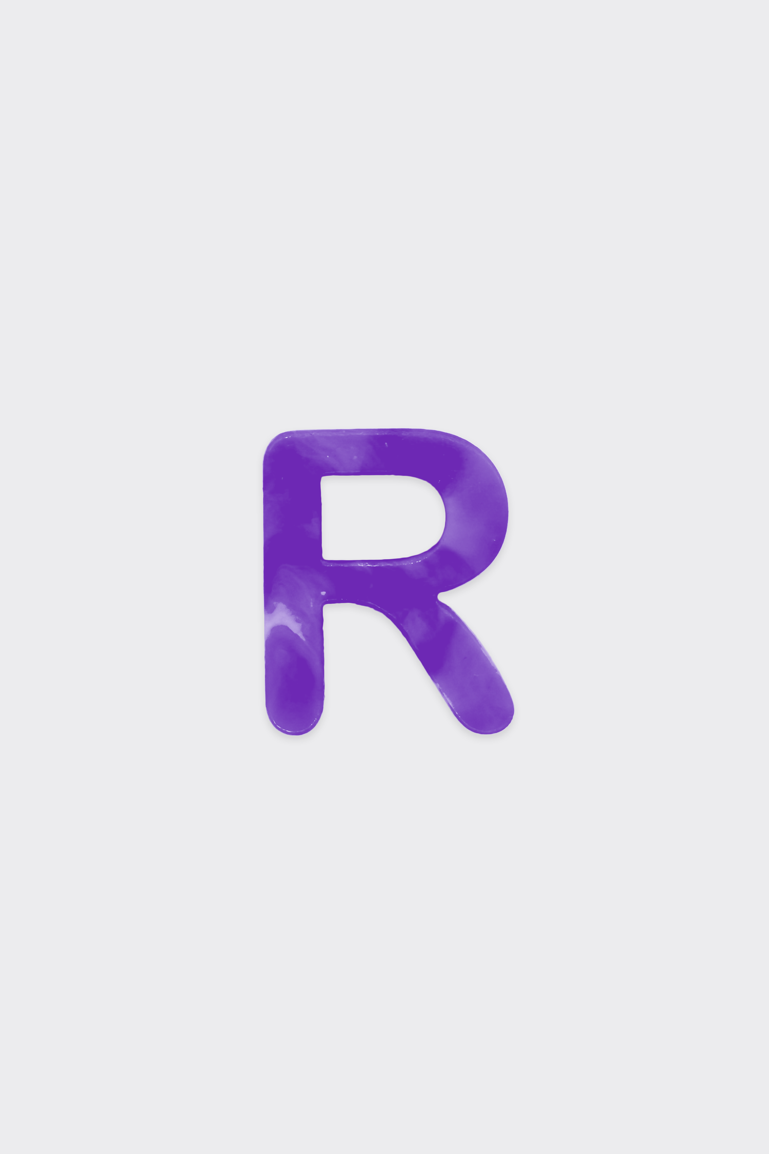 Purple Plastic Letters
