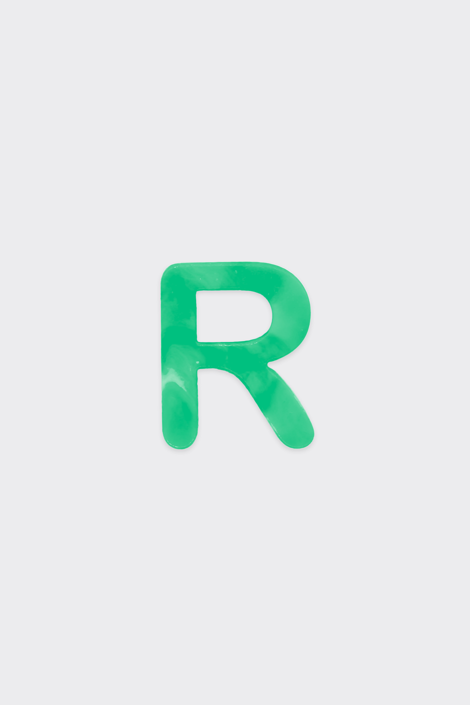 Green Plastic Letters — R