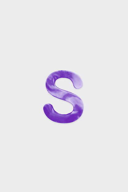 Purple Plastic Letters