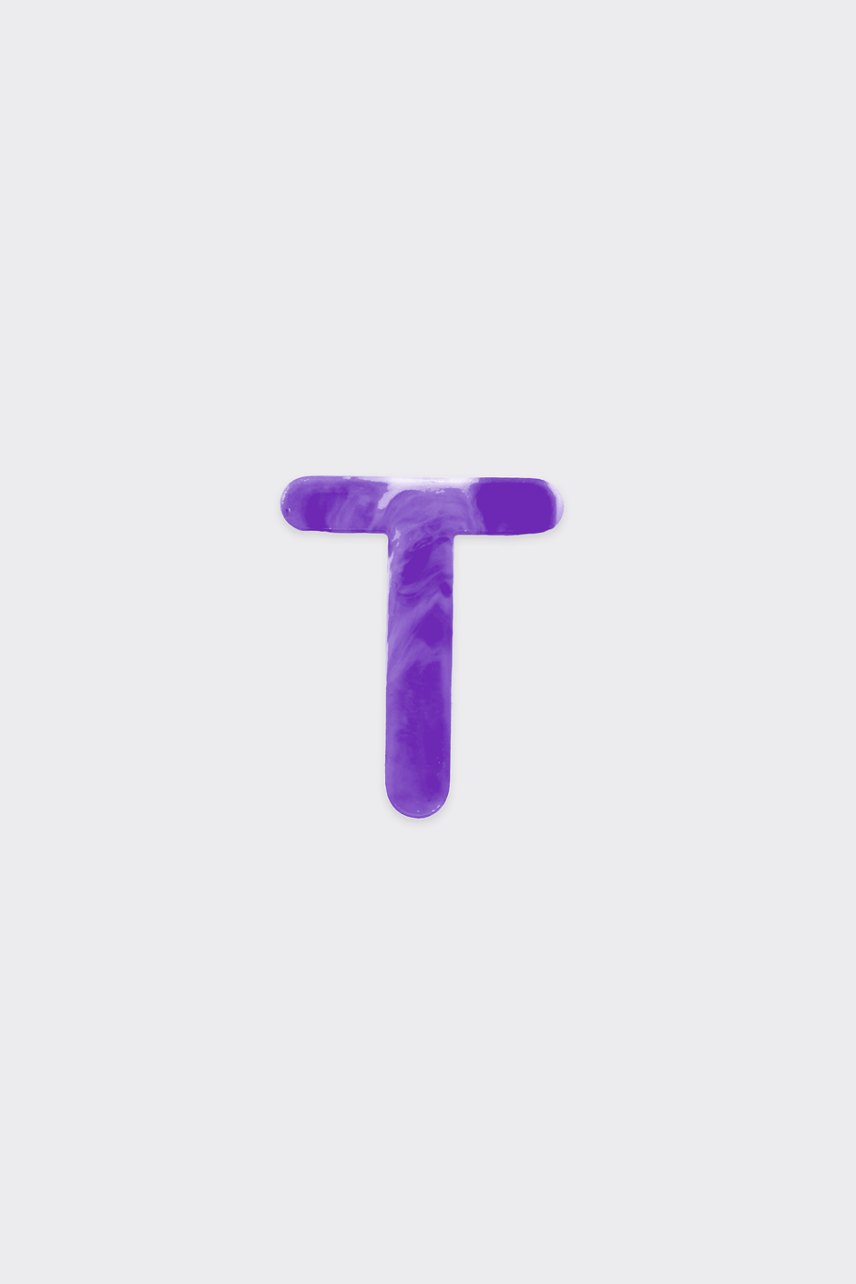 Purple Plastic Letters — T