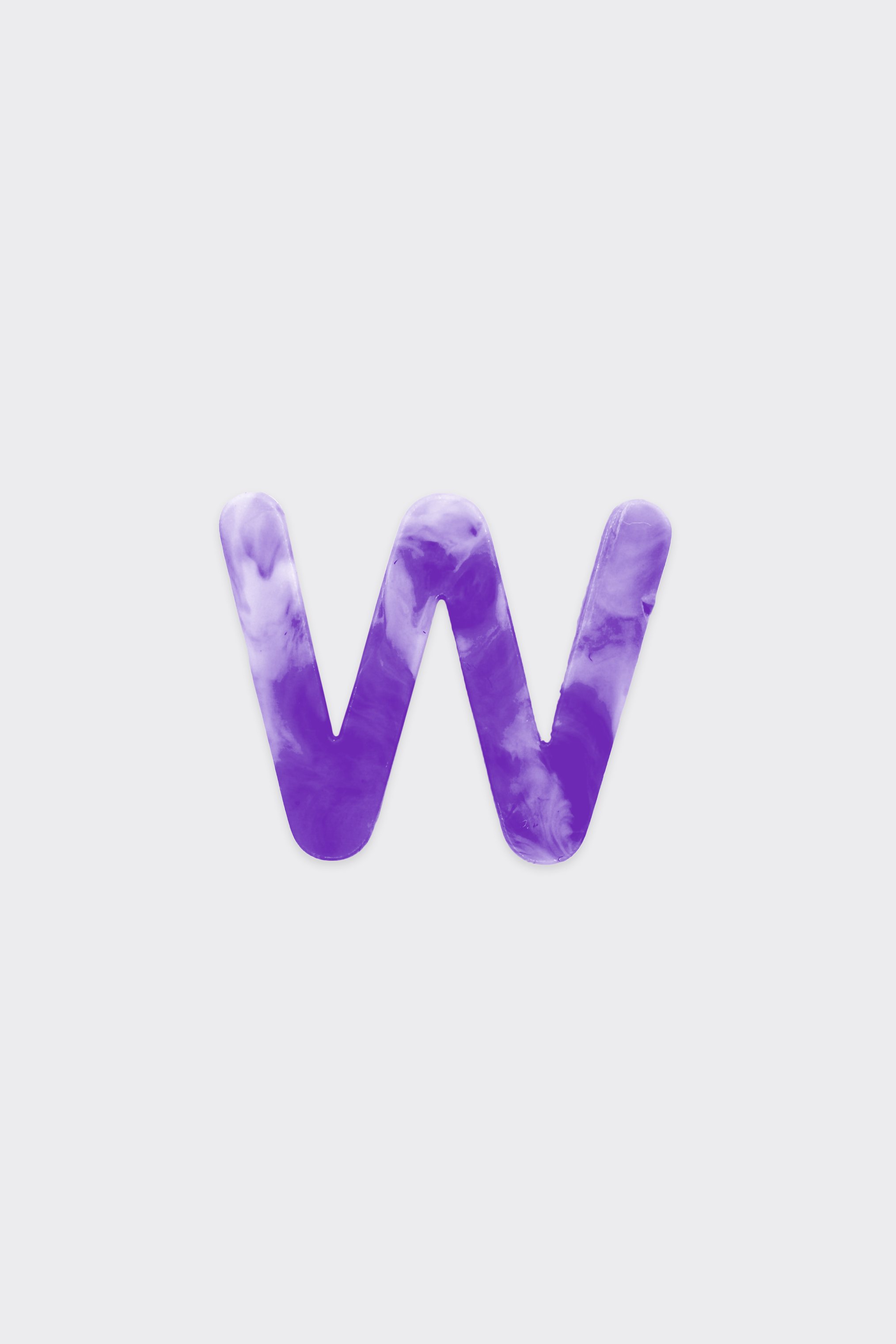 Purple Plastic Letters