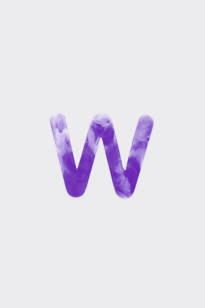 Purple Plastic Letters