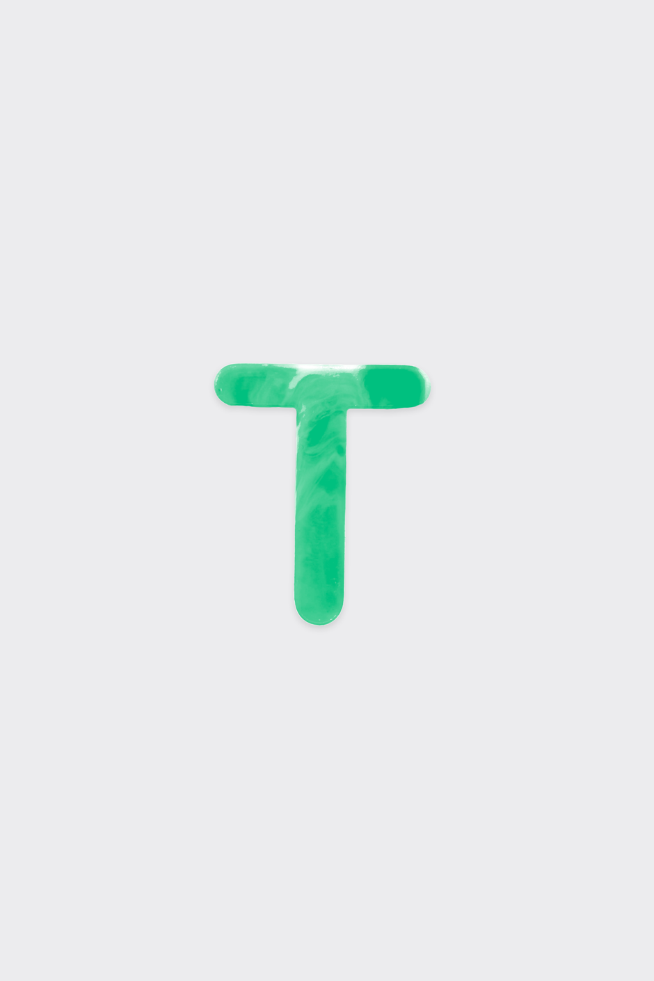 Green Plastic Letters — T