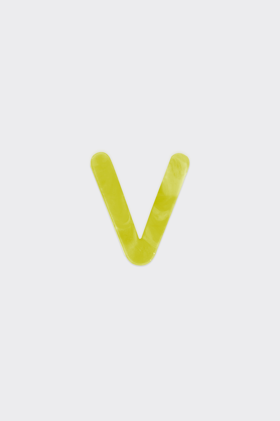 Yellow Plastic Letters — V