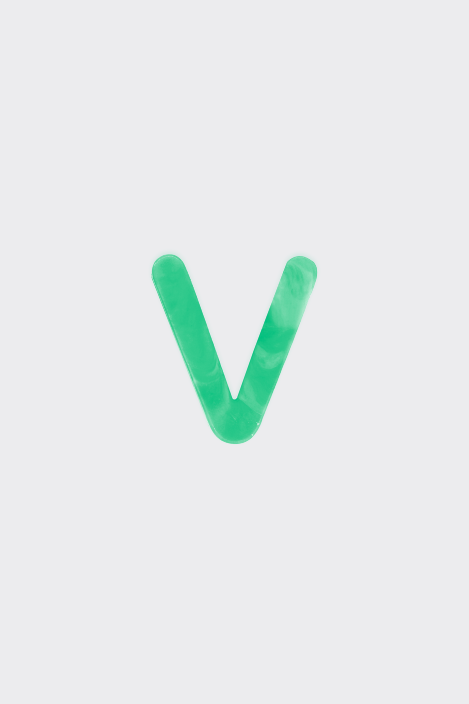 Green Plastic Letters — V