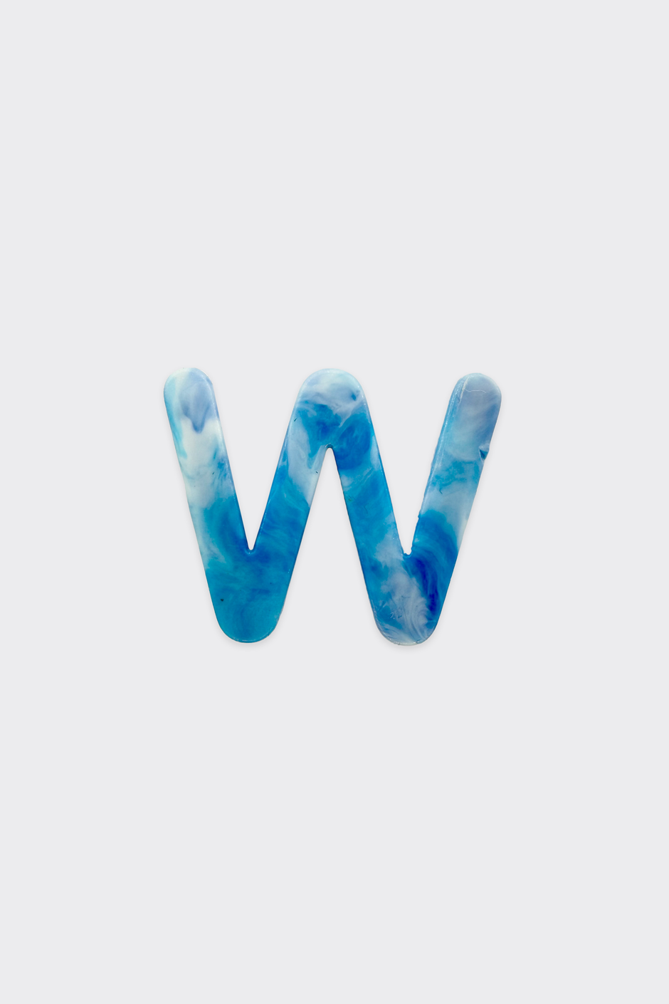 Blue Plastic Letters — W