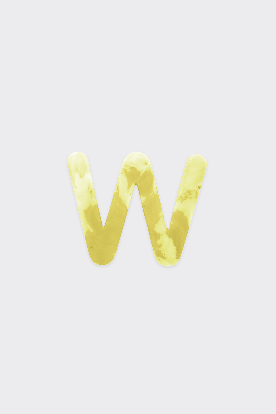 Yellow Plastic Letters — W