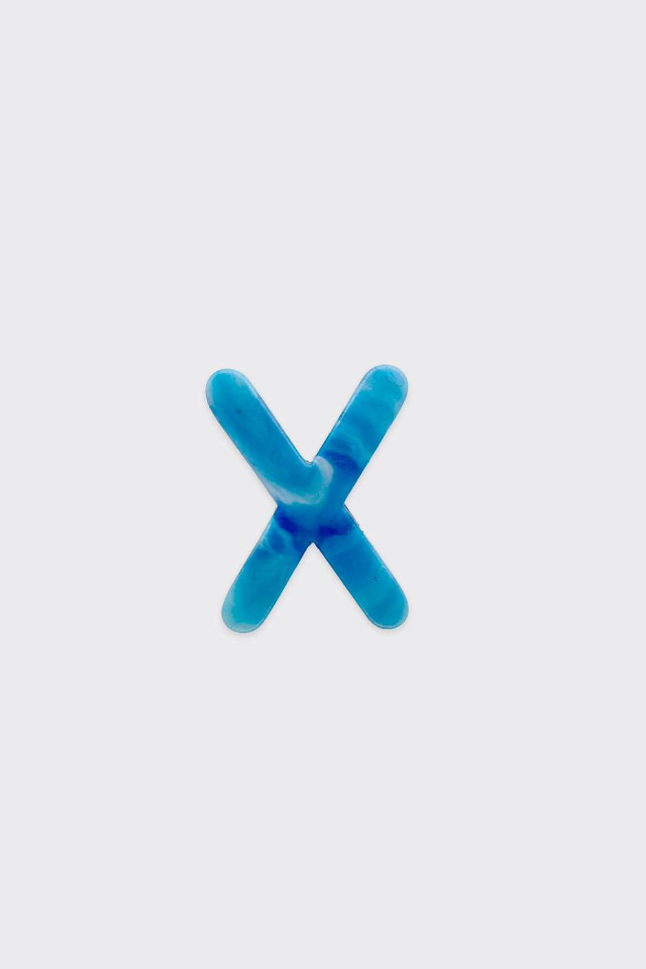 Blue Plastic Letters — X
