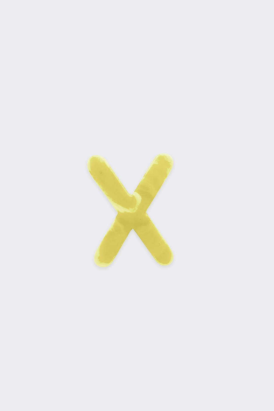 Yellow Plastic Letters — X