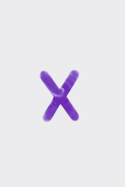 Purple Plastic Letters