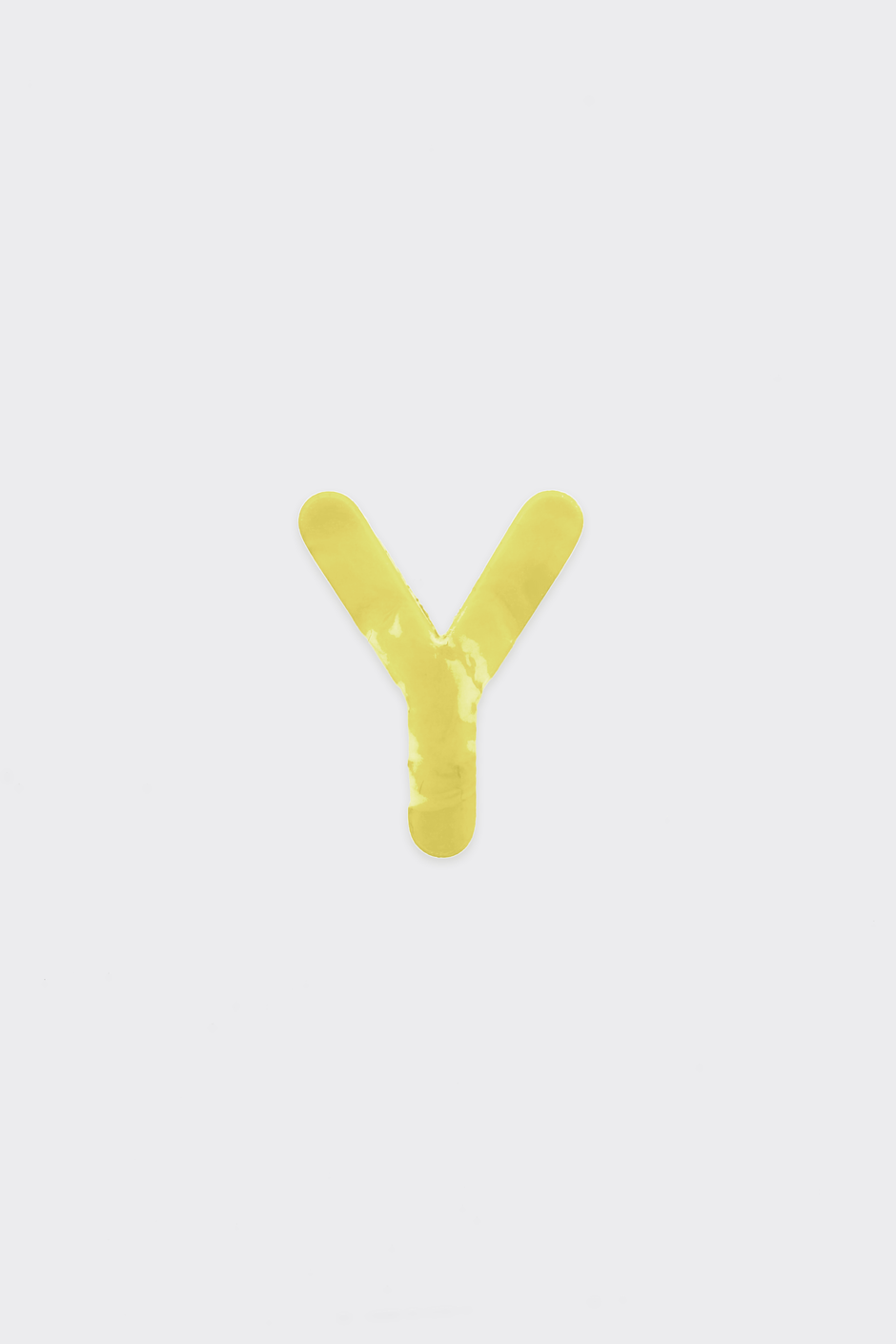 Yellow Plastic Letters — Y