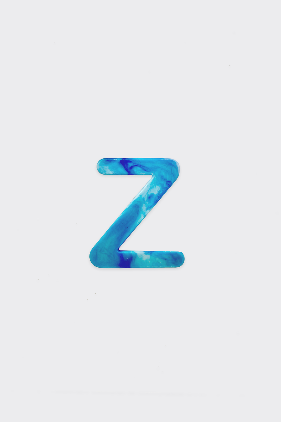 Blue Plastic Letters — Z