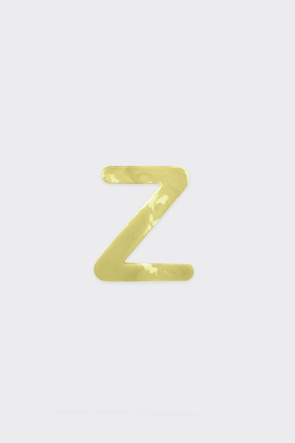 Yellow Plastic Letters — Z