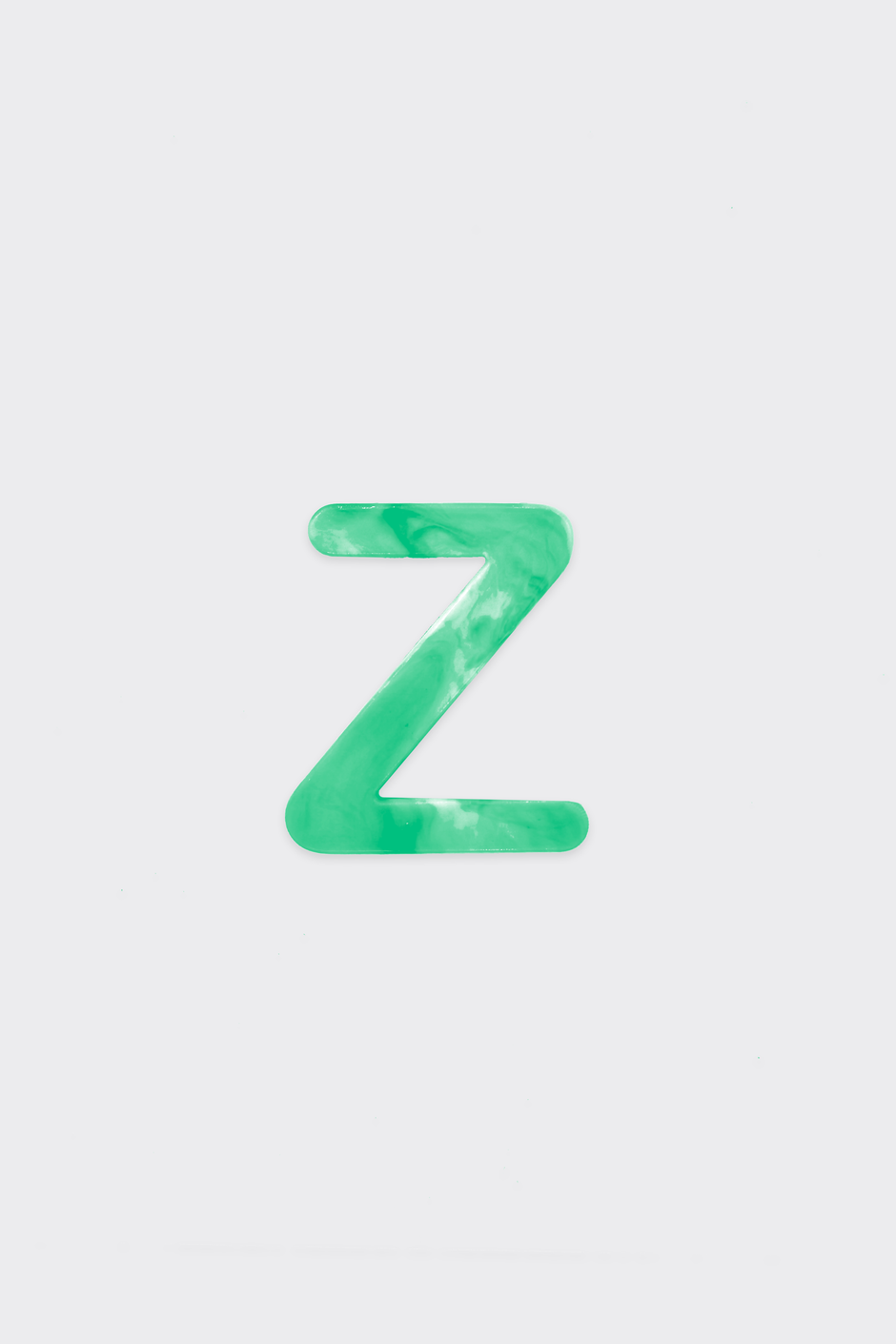 Green Plastic Letters — Z