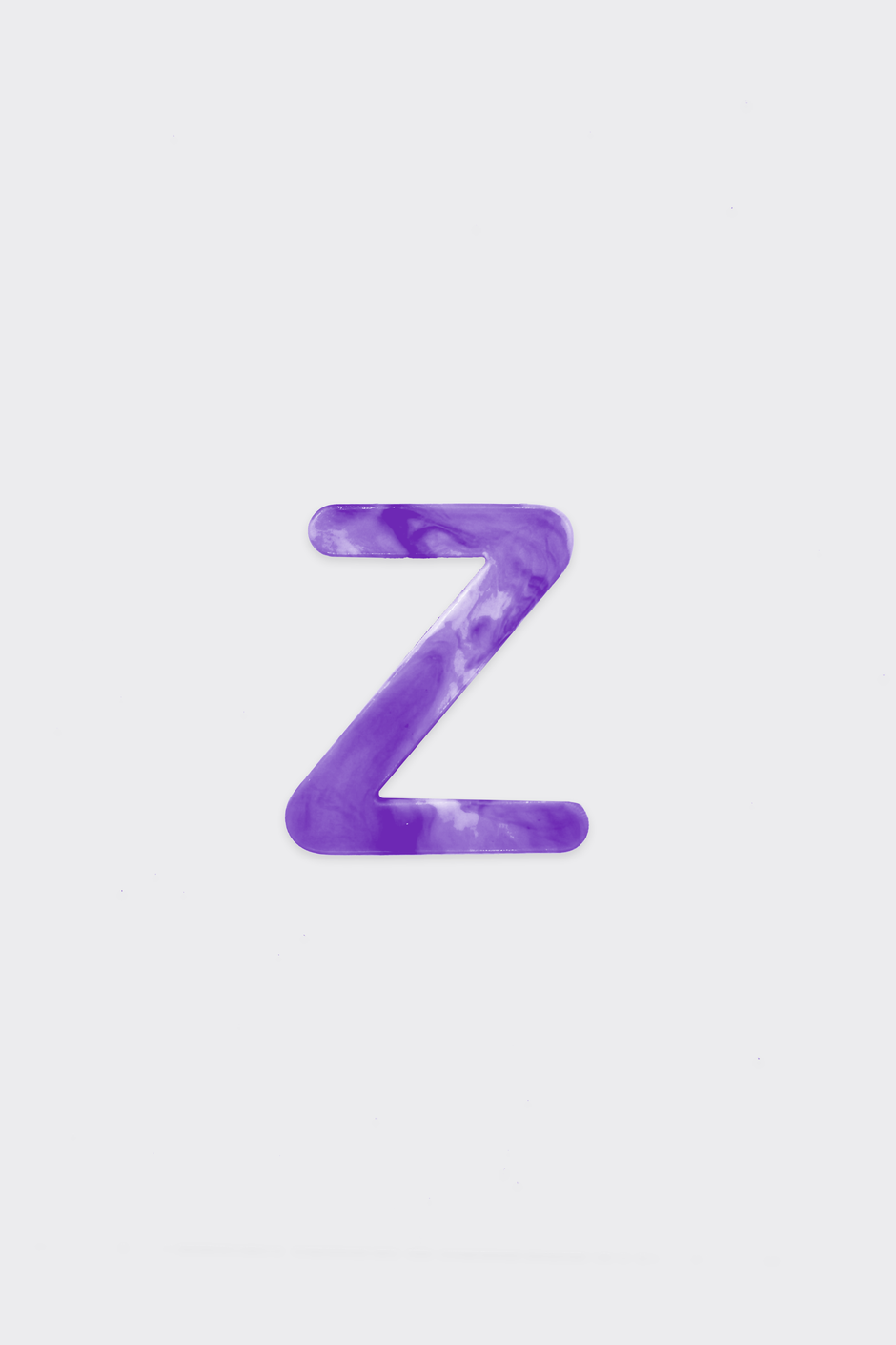 Purple Plastic Letters — Z